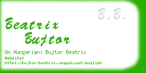 beatrix bujtor business card